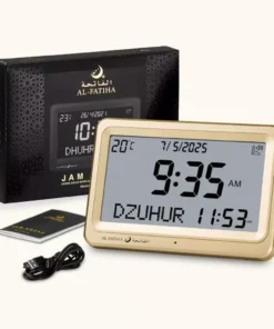 Jam Adzan Digital AL-FATIHA | Jam Suara Adzan 5 Waktu + Alarm | FAJ-113 GW